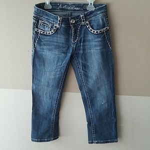 LA Idol bling capri jeans